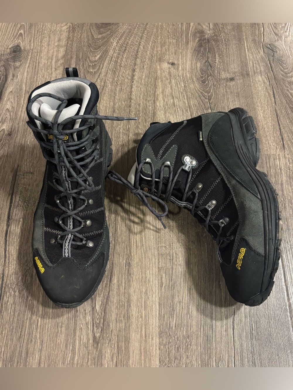 ASOLO Gore Tex Black Hiking Boots Waterproof Outdoor Men’s size 11.5